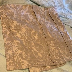 Raised Floral design Bt OPTIONS, cream & tan NWOT